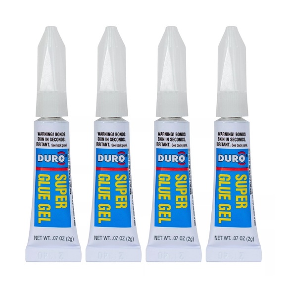 🔴 NWT Duro Super Glue, 1 Pack of 4 Tubes, Clear 2 g Tubes - Picture 3 of 8